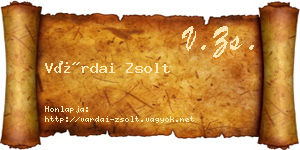 Várdai Zsolt névjegykártya